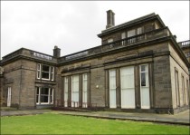 Wyatt Wing with Music Room (centre) and Library (right).