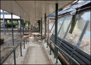 Demolition of walkway (2017)