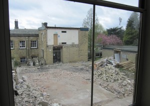 View from the first floor former Science rooms.