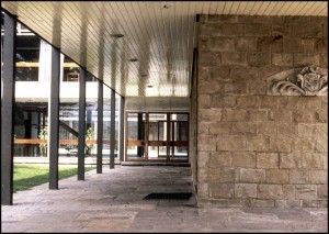 Colonnade leading to the College Library