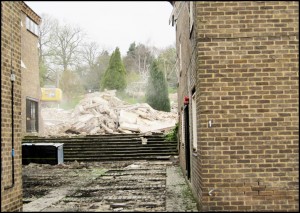 King's Head rubble at the top of the steps