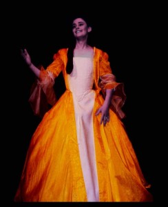 A student performing in Handel's oratorio 'Suzannah' in 1963