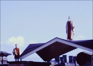 Stable Block rooftop scene from a performance in 1963.