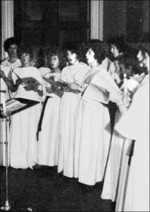 Ceremony of Carols - Christmas 1949. Photo provided by Leslie Burtenshaw.