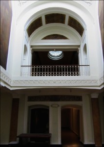 Flyover in Pillar Hall. Many impromptu performances of music and declamation occurred on the Flyover