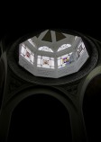 Octagonal Lantern, supported on a circular base by four pendentives.