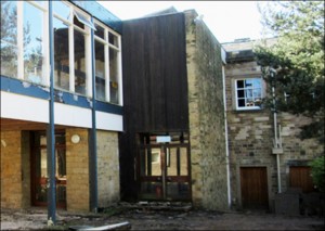 Art Studio attached to the north wall of the mansion where the Tympanum was originally sited