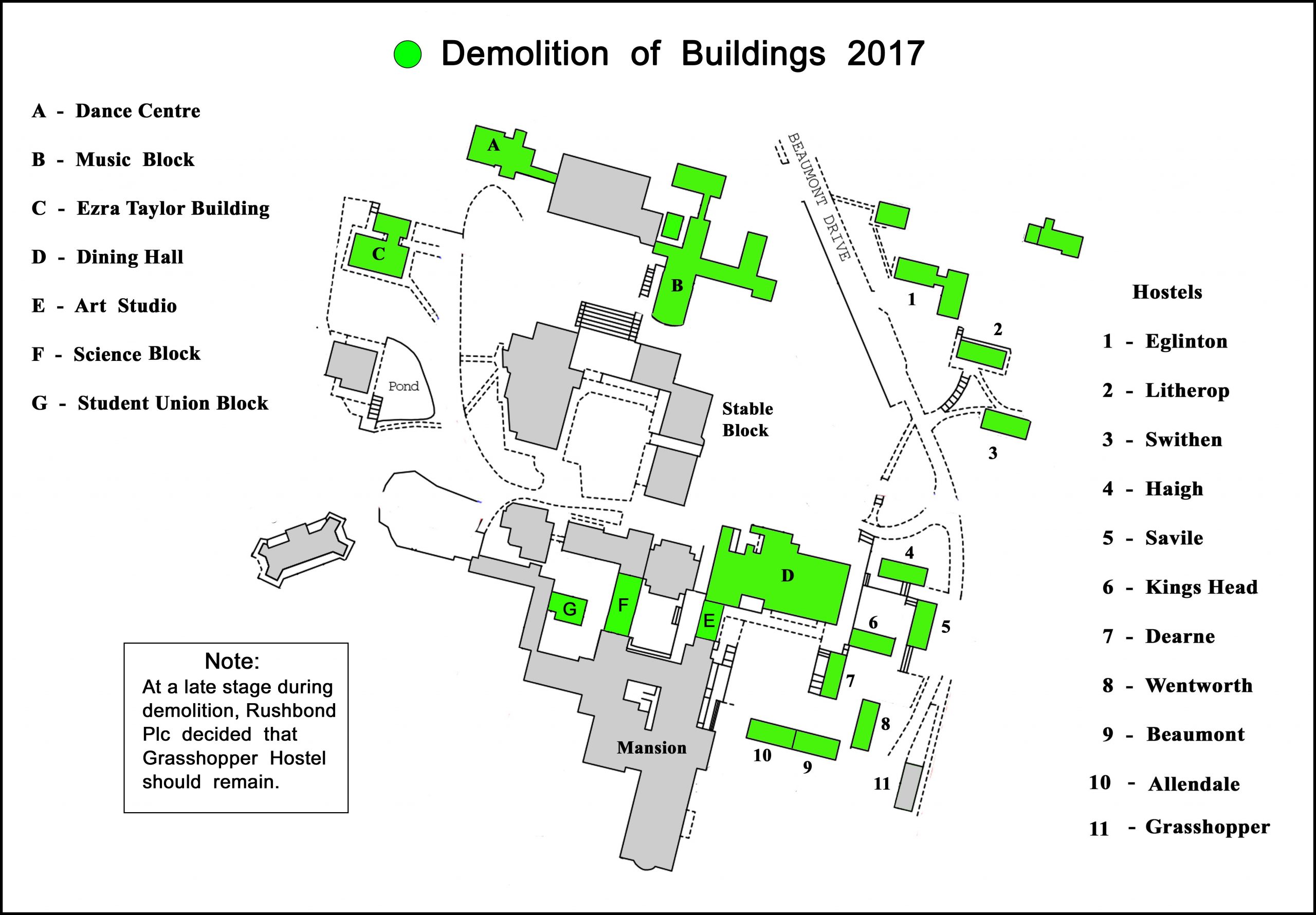 Demolition Plan Bretton Hall
